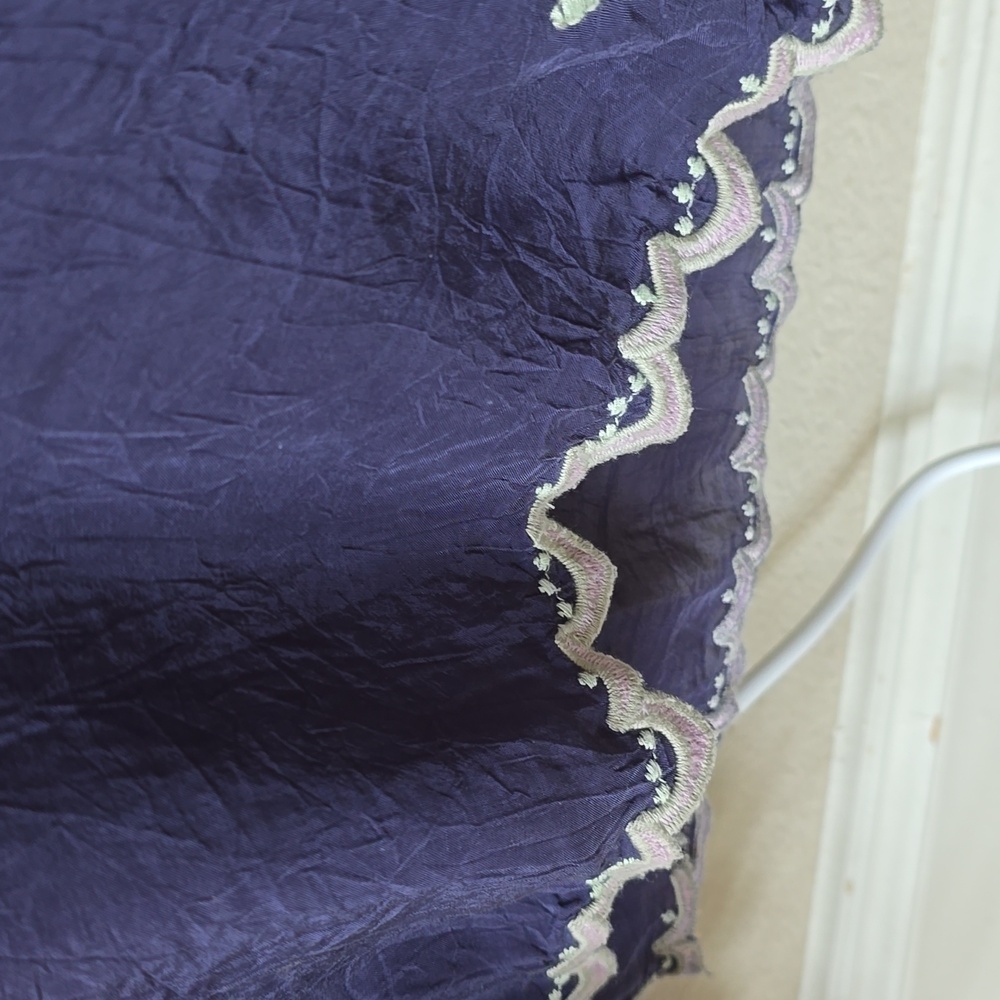 Johnny Was Navy Tunic with Pastel Floral Embroidery - Picture 7 of 11